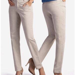 Lee Relaxed Fit Straight Leg Khaki Pants Mid Rise Size 12 Long Stretch